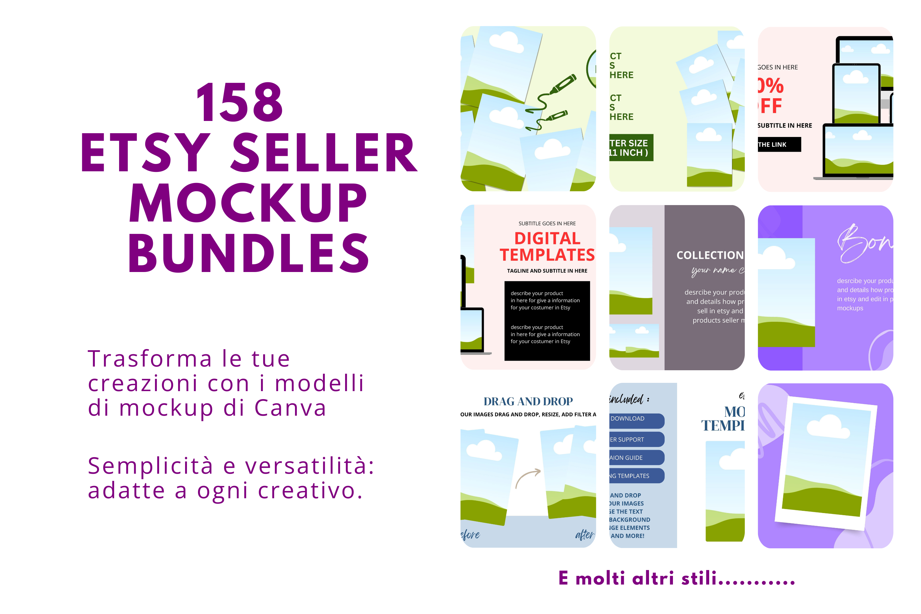 158 MOCKUP Modelli Per Venditori Etsy